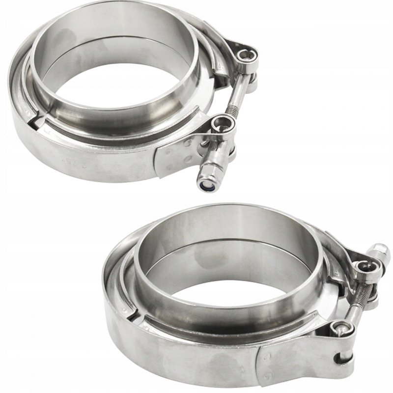 V-BAND Obejma 76 mm 3&quot; Łącznik do rur wydechu + Flansze