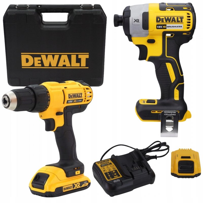 DeWalt Wkrętarka zakrętarka 18V + 2 akumulatory 2,0Ah + WALIZKA