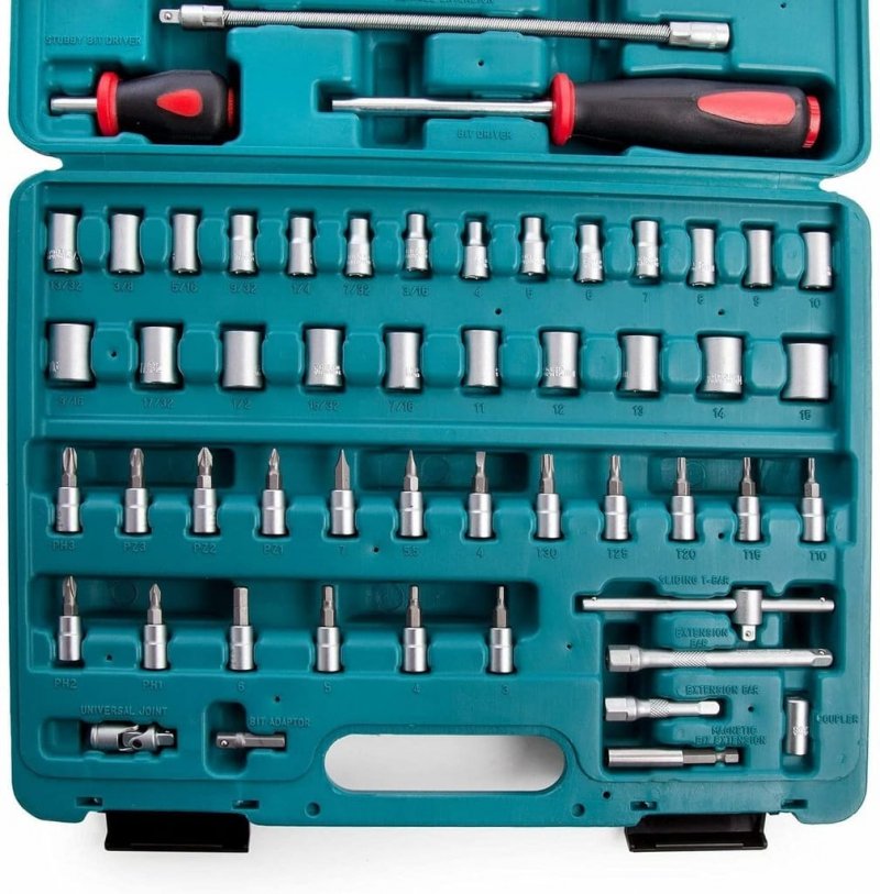 MAKITA zestaw osprzętu BITY KULCZE NASADKI P-46470