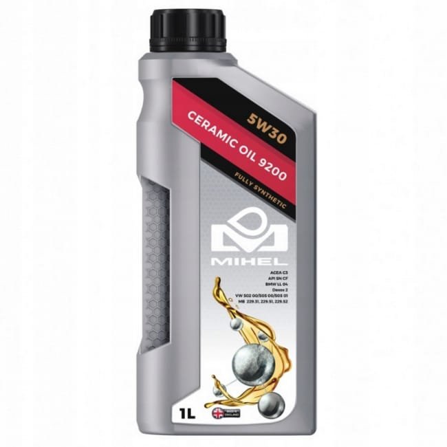 Olej samochodowy ceramiczny 5W30 MIHEL Ceramic Oil 9200 1L Technologia NANO
