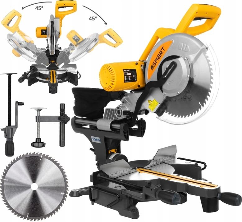 Piła ukośnica z posuwem 305mm 2000W laser SMART365