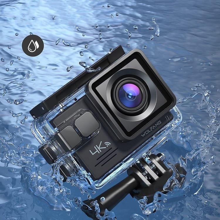 Kamera Sportowa WOLFANG GA100 HD 4K Go Pro WiFi EIS Wodoodporna + Akcesoria