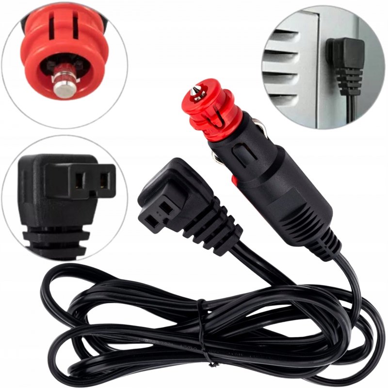 Przewód zasilający kabel do lodówki turystycznej WAECO DOMETIC 3m 12/24V