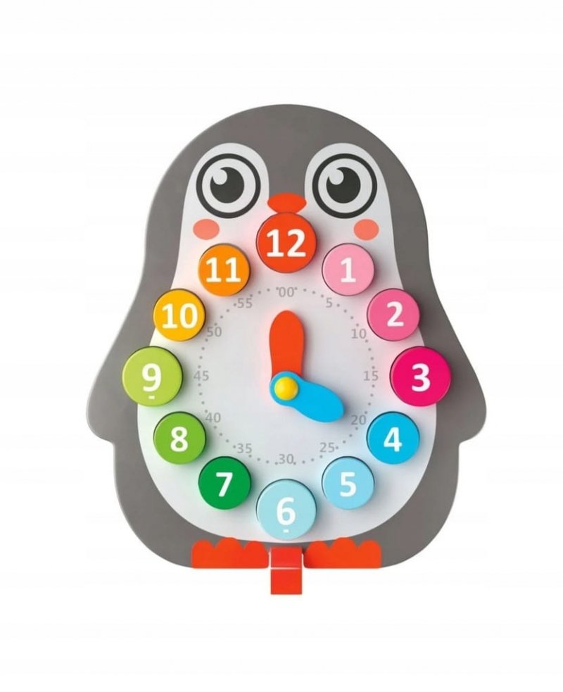 Drewniany Zegar Edukacyjny Playtive – Kreatywna Nauka Czasu 2w1 !