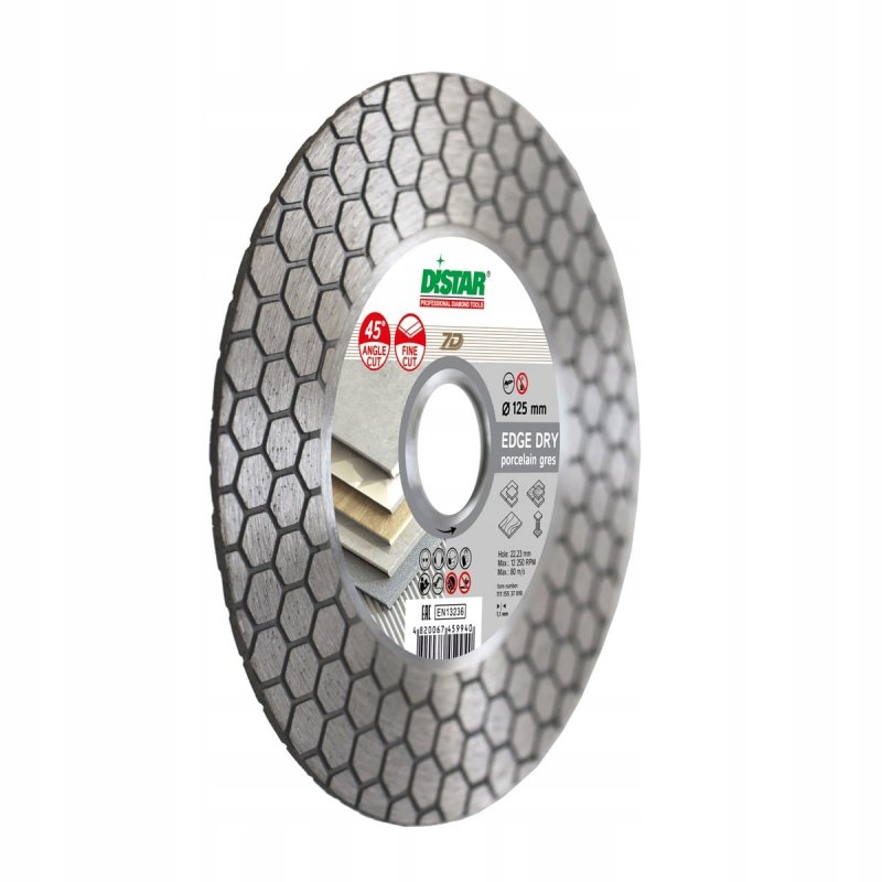 TARCZA DO CIĘCIA POD KĄTEM 45 DISTAR EDGE DRY 125