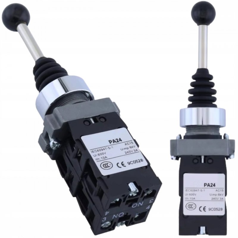 Manipulator Joystick elektryczny 4-POZYCJE FI-22mm BISTABILNY BLOKUJĄCY