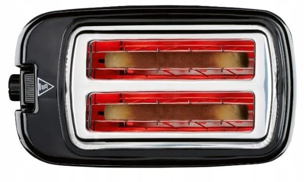 TOSTER podwójny czarny 750W szufladka na okruchy ELEGANCKI DESIGN