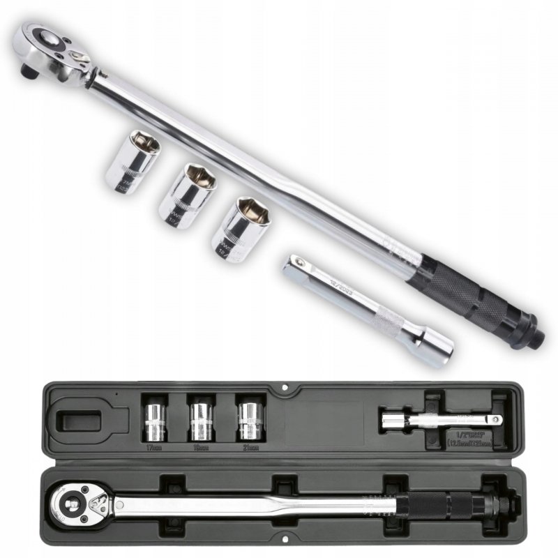 Klucz dynamometryczny 1/2" PARKSIDE 40-210Nm PRZEDŁUŻKA NASADKI + WALIZKA