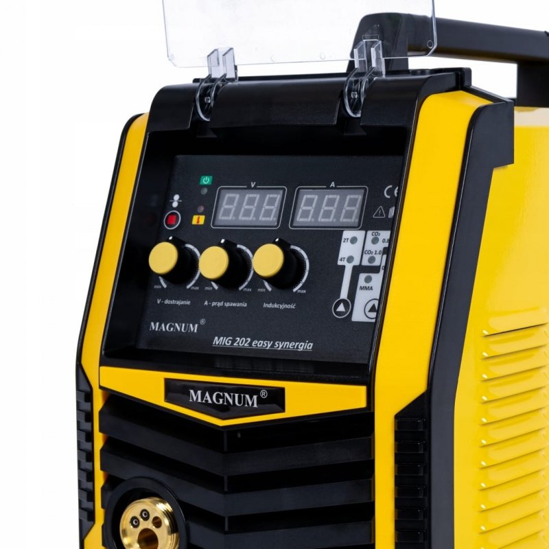 Spawarka inwertorowa MIG 202 EASY SYNERGIA MAGNUM 200A LCD FLUX IGBT