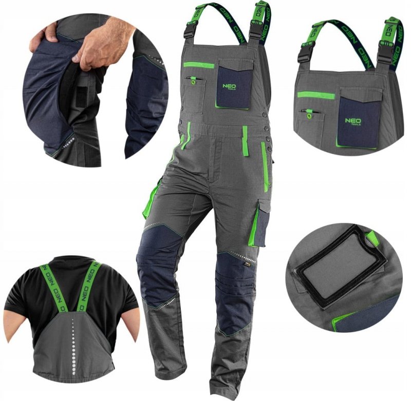 Spodnie robocze Ogrodniczki BAWEŁNIANE NEO 81-247-L