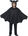 STRÓJ SKRZYDŁA NIETOPERZA CZARNA PELERYNA HALLOWEEN KIDS M/L