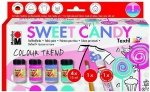Zestaw farb do tkanin 4x15ml MARABU TEXTIL Sweet Candy