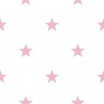Tapeta biała w różowe gwiazdki HASHTAG 11064