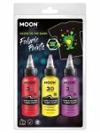 Zestaw farb do tkanin 3x30ml GLOW świecące w ciemności