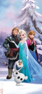 Fototapeta Kraina Lodu 90x202cm Disney Frozen