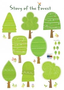 Osiem zielonych drzew