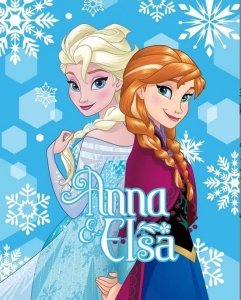Pled Koc Kocyk polarowy Kraina Lodu 120x140cm Frozen Disney Elsa i Anna