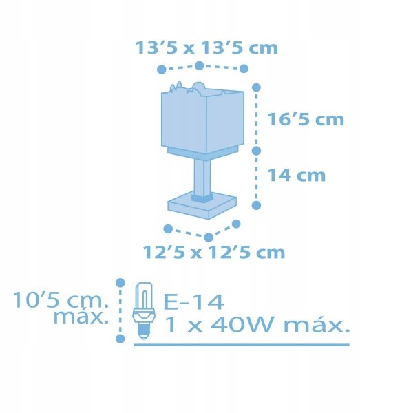 Lampka Nocna  63111T BABY JUNGLE zwierzęta BLUE stojąca na szafkę
