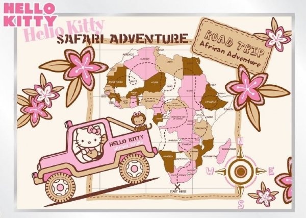 Fototapeta na flizelinie Hello Kitty Safari XL
