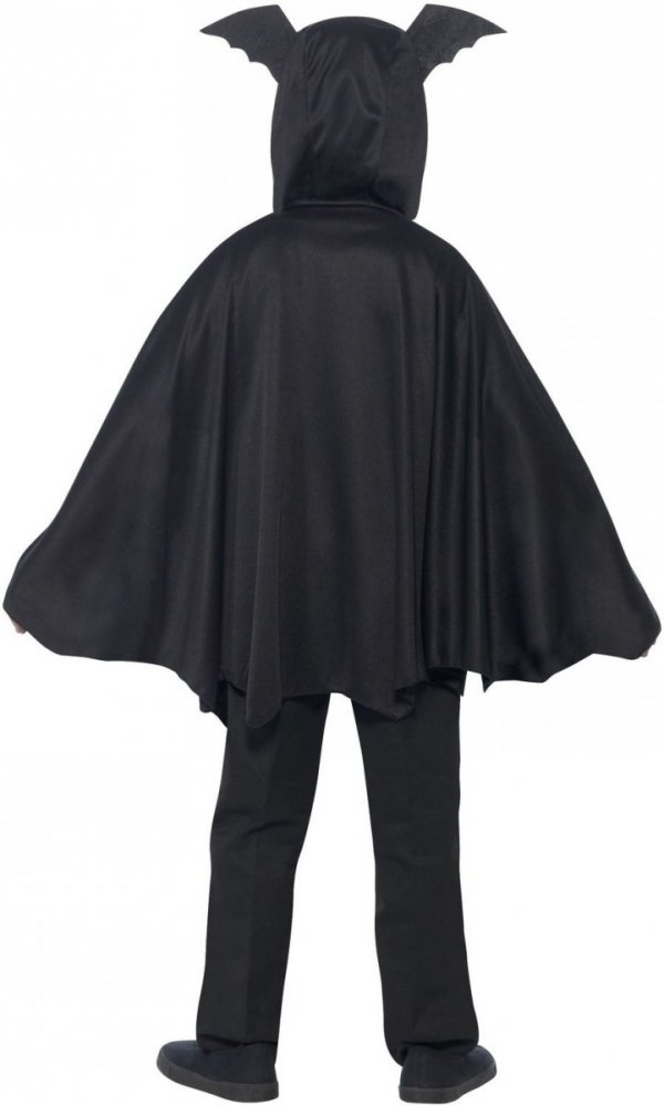 STRÓJ SKRZYDŁA NIETOPERZA CZARNA PELERYNA HALLOWEEN KIDS M/L