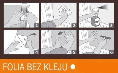 Statyczna folia okienna 90x150 jak żaluzje witraż