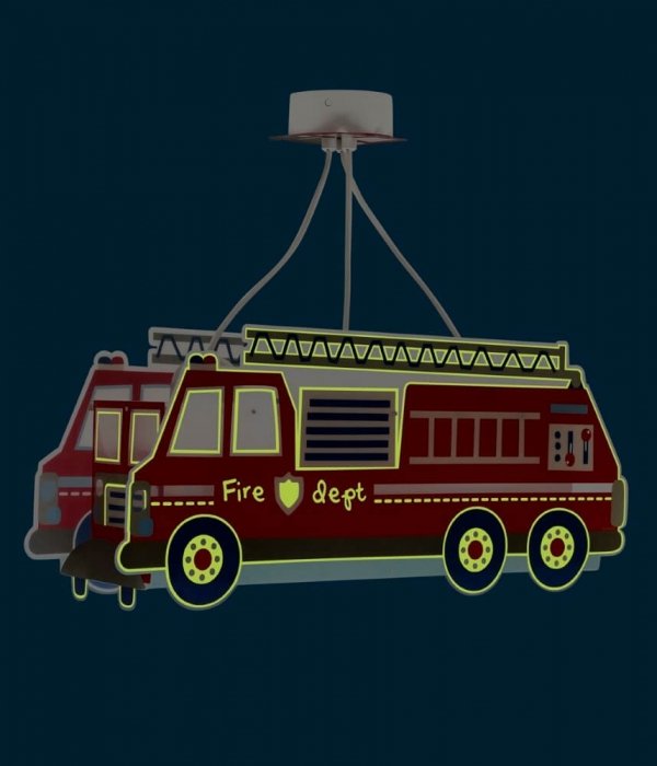 Lampa sufitowa STRAŻ POŻARNA FIRE TRUCK wisząca