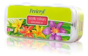 Zestaw farb akrylowych Fevicryl 10x15ml do tkanin
