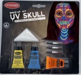 Zestaw farb do twarzy i ciała UV Skull v.2