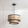 Wisząca lampa Fussa sufitowa lampa rattanowa 