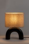Lampa lampka stojąca na stolik nocny Cadence do salonu czarna