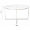 Stolik kawowy Vertigo Silver White 80 cm