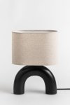 Lampa lampka stojąca na stolik nocny Cadence do salonu czarna