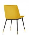 Tapicerowane krzesło w kolorze żółtym