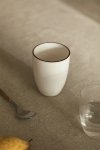 Zestaw 4 szklanek Bremen z porcelany o pastelowych kolorach i nieregularnym wzornictwie, idealny do boho aranżacji stołu