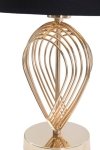 Lampa złota Loly glamour do salonu na stolik kawowy z abażurem