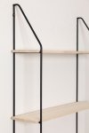 Półka ścienna Arison z drewna paulownia i stalowej konstrukcji, industrialny design