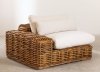 Modułowa sofa na taras 2 osobowa Milo z drewna mahoniowego z poduchami