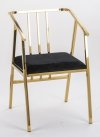 Proste złote eleganckie glamour krzesło metalowe
