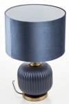 Granatowo złota lampa stołowa stojąca