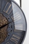 Stylowy bardzo duży zegar OSTIA z widocznym mechanizmem cyfry rzymskie 70 cm