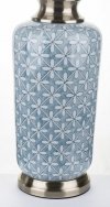 Lampa stołowa Blue Lagoon wysoka lampa stojąca niebiesko biała