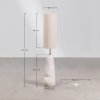 Lampa stojąca na podłogę Dion czarna ceramiczna
