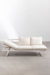 regulowana aluminiowa leżanka tarasowa Chatura z poduszkami z poliestru, nowoczesna sofa ogrodowa na balkon lub taras