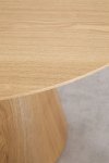 Okrągły stół do jadalni Aura ø120 cm, elegancki drewniany stół z fornirem jesionowym, idealny do nowoczesnych wnętrz
