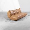 Rozkładana Sofa Do Salonu Skórzana Mateo Brąz