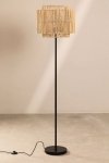 Stojąca lampa podłogowa do salonu gabinetu sypilani z bambusa