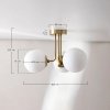 Sufitowa lampa Louis 3 kule złota do salonu glamour 