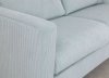 Sofa 2-osobowa Rachel rozkładana z funkcja spania sztruksowa jasnoniebieska szara