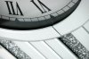 Dekoracyjny zegar stołowy okrągły wysadzany kryształkami BEN