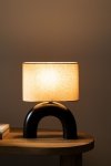 Lampa lampka stojąca na stolik nocny Cadence do salonu czarna